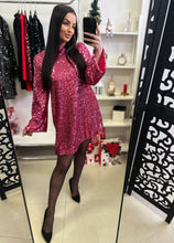 Kép betöltése a galériamegjelenítőbe: 6666 MARION flitteres, hátán masnis ruha