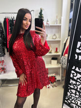 Kép betöltése a galériamegjelenítőbe: 6666 MARION flitteres, hátán masnis ruha