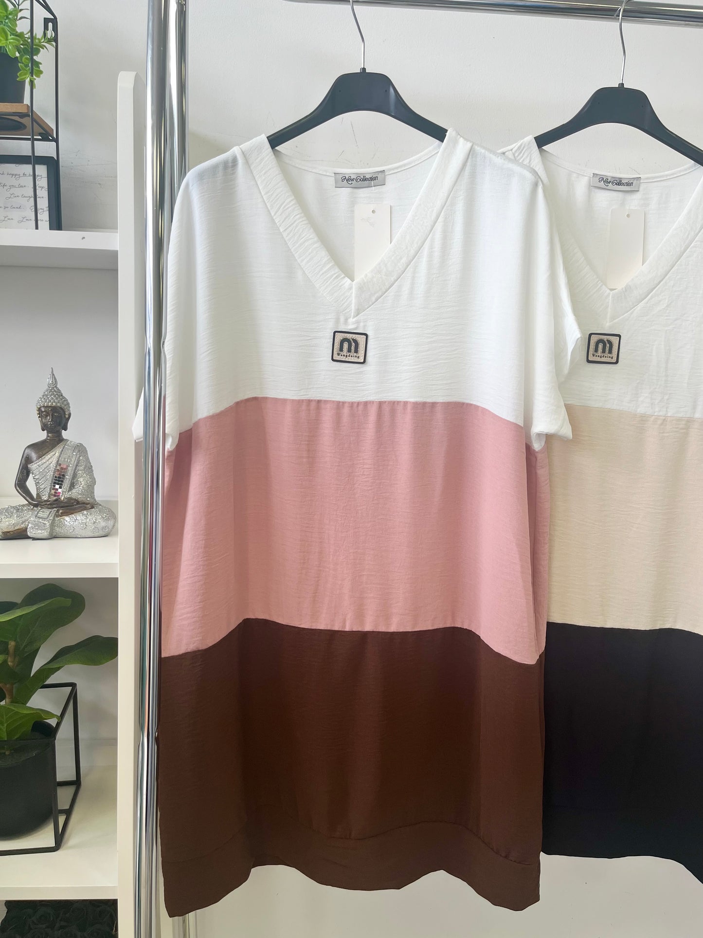 25196 TRICOLOR oversize ruha/tunika