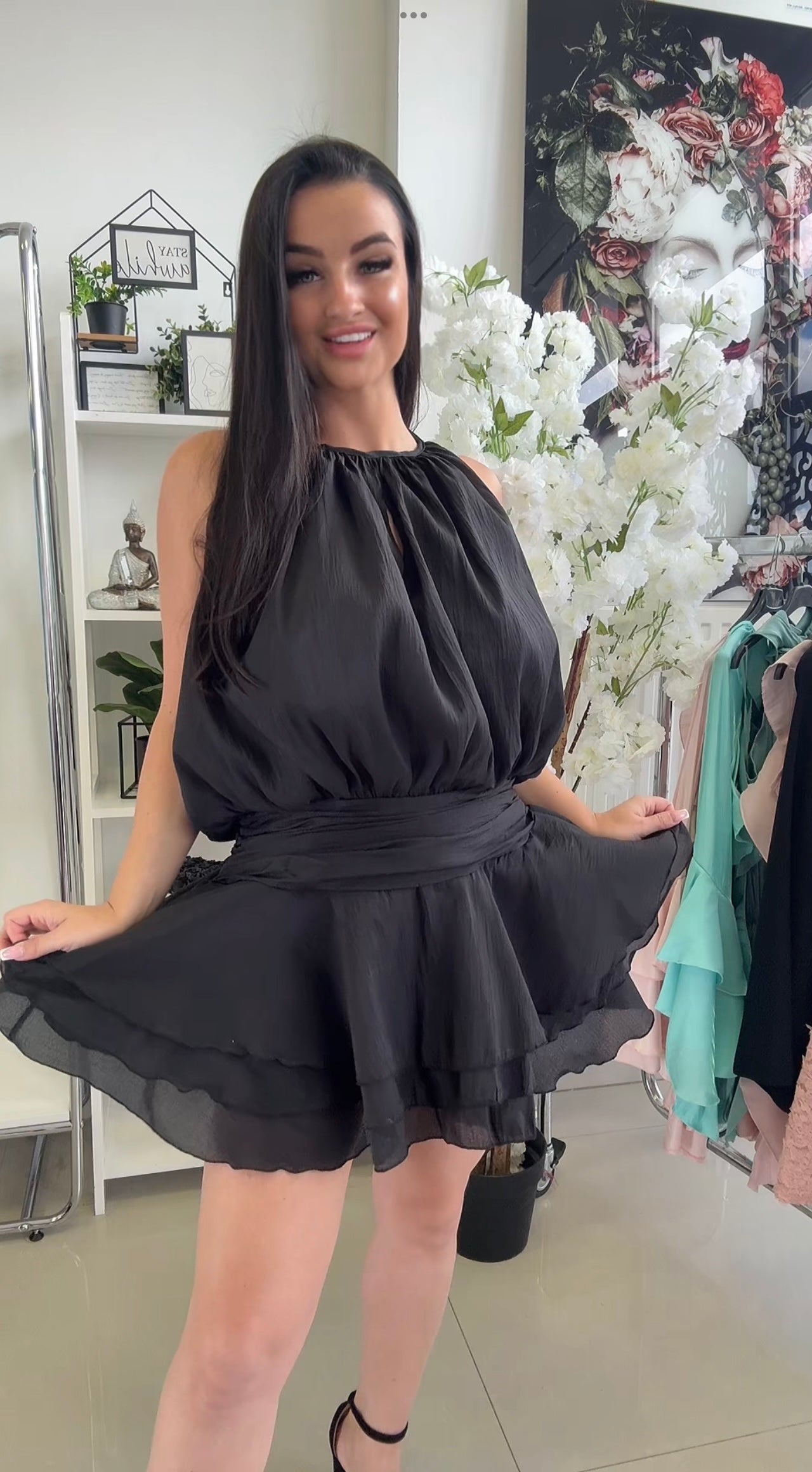 9851 NINA sortos fényes miniruha