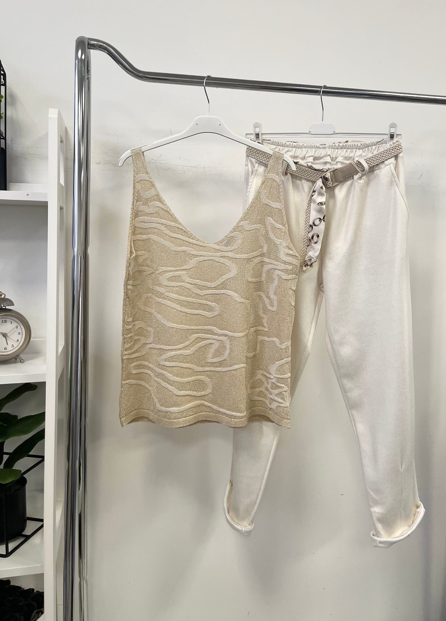 250 LUREX mintás felső