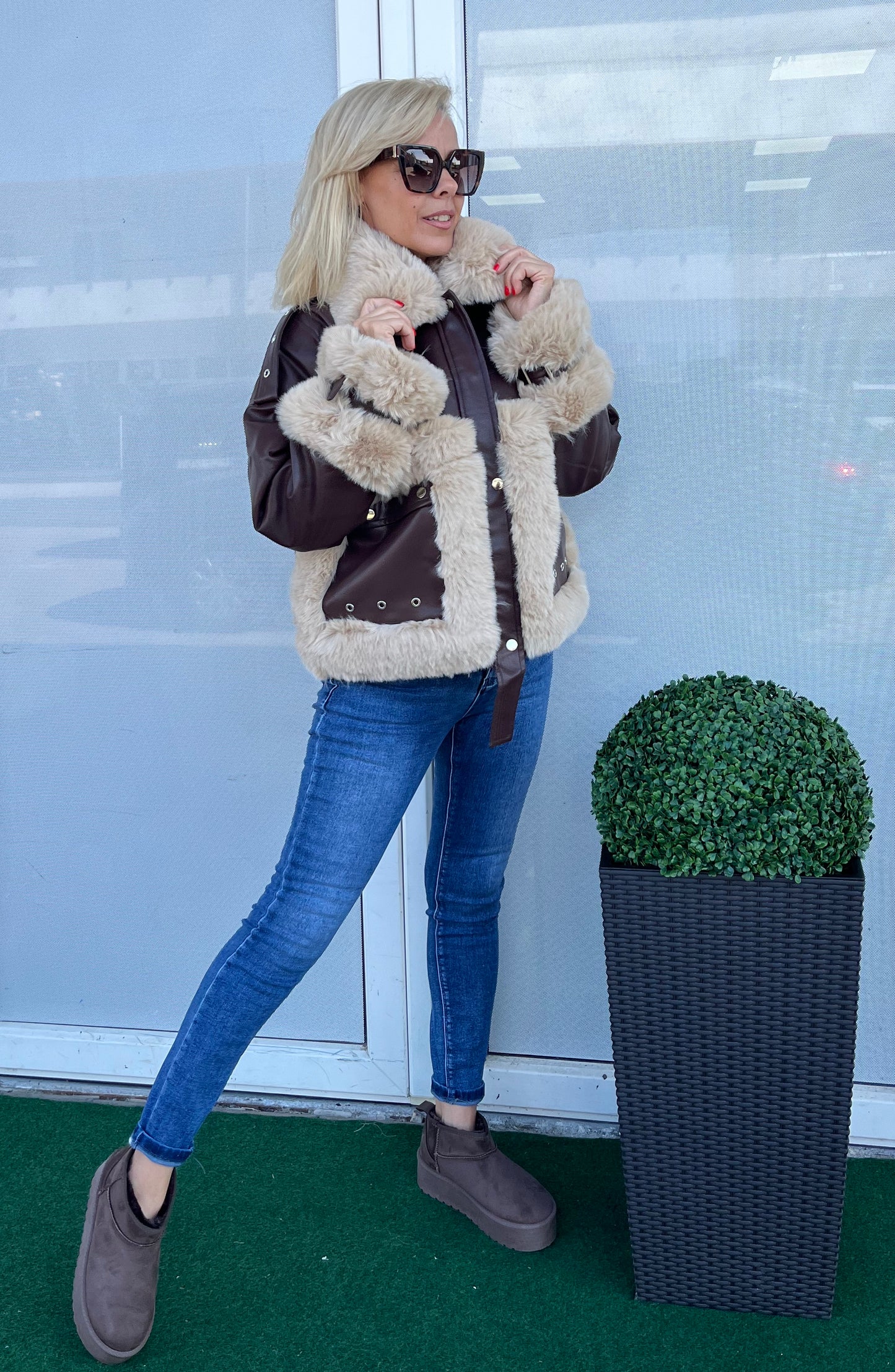 8531 MODA oversize műbőr kabát