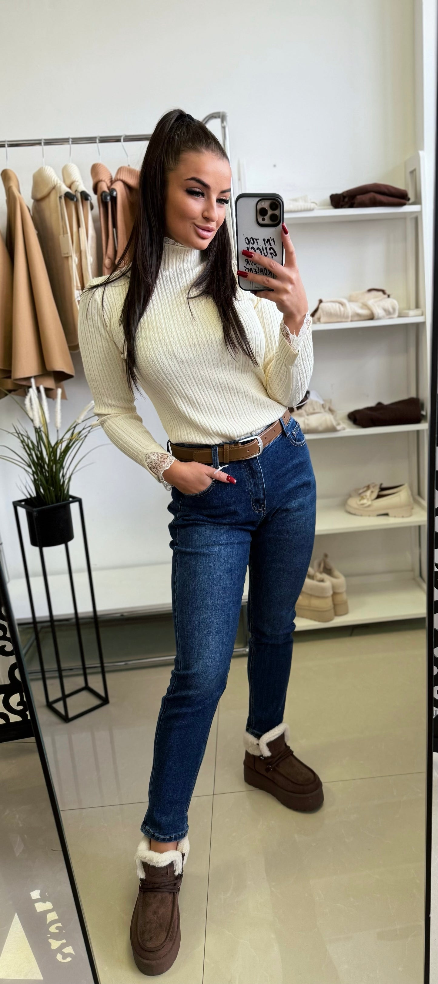 BF3950-3 BIANKA Mom Fit farmer nadrág