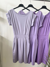 Kép betöltése a galériamegjelenítőbe: 6429 BASIC öves-zsebes pamut ruha