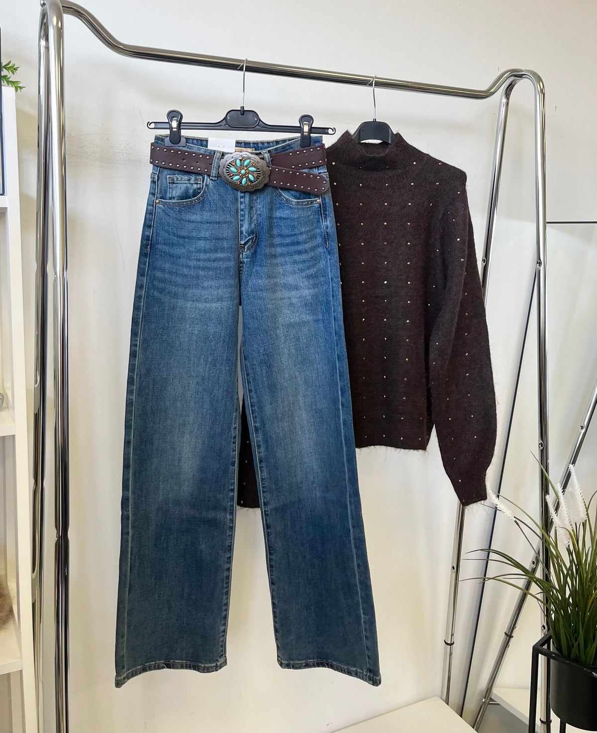 5895 TORINO wide leg öves farmer nadrág