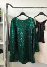 Kép betöltése a galériamegjelenítőbe: 6666 MARION flitteres, hátán masnis ruha