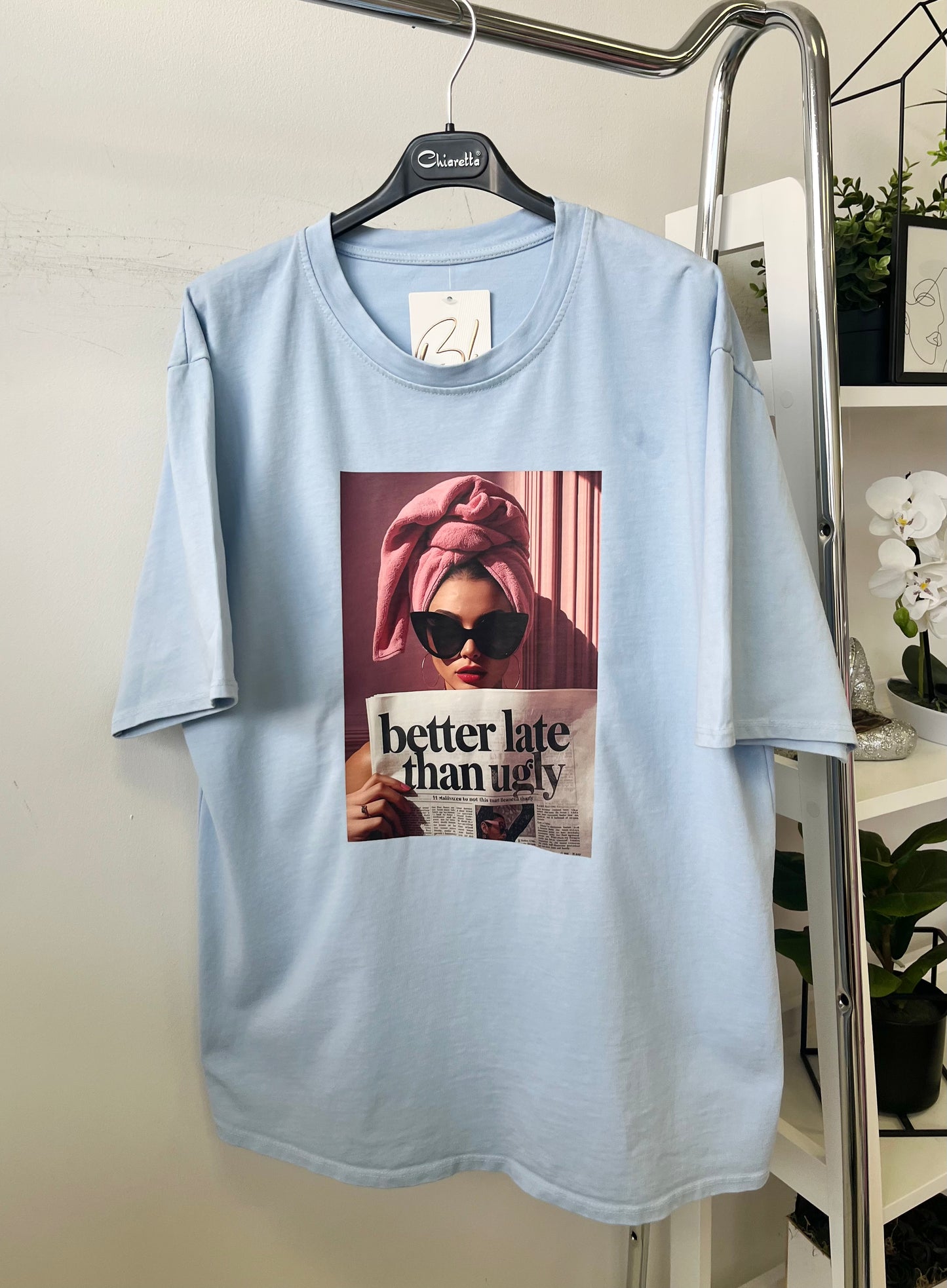 2888 BETTER LATE oversize póló