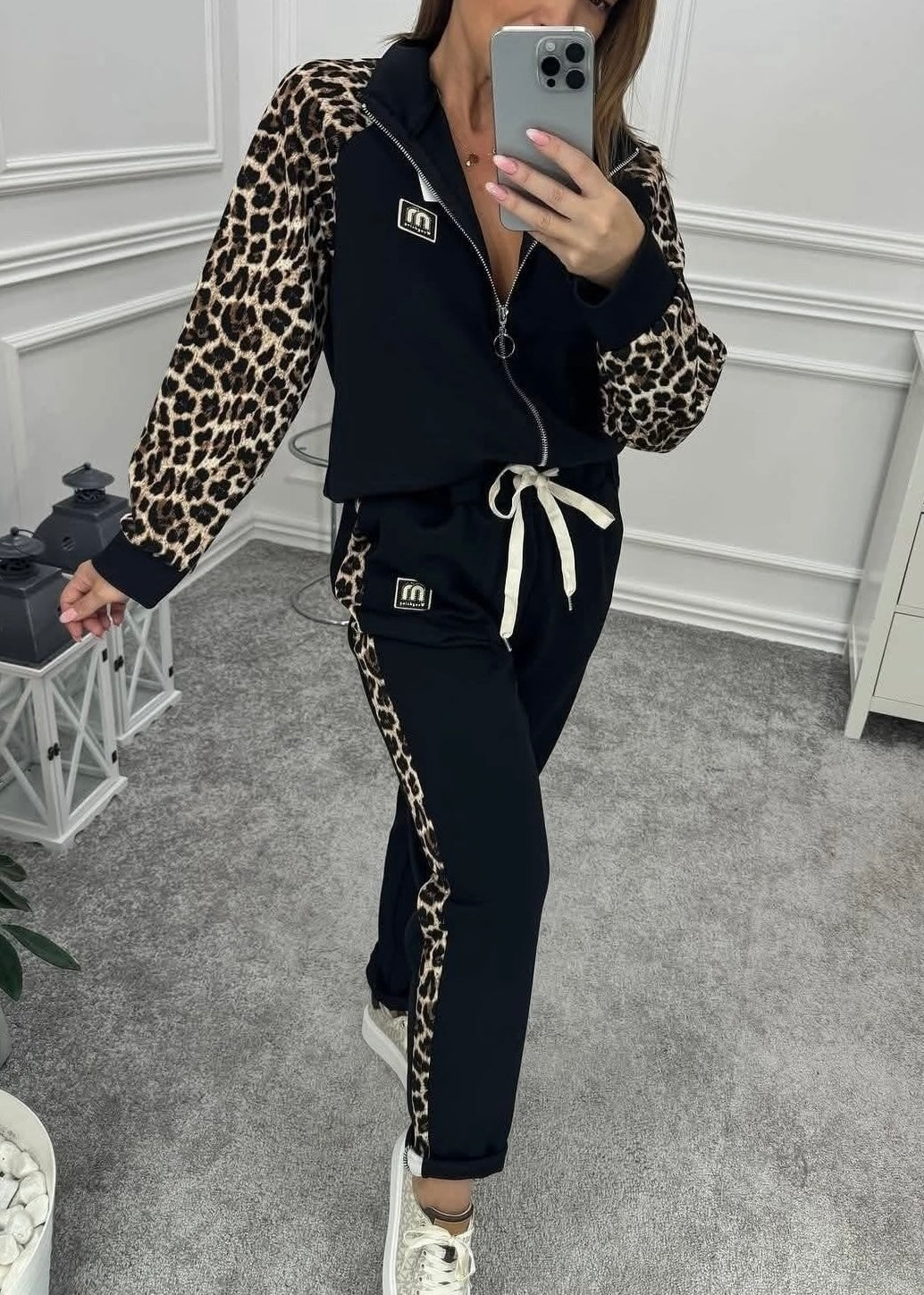 8713 MIU színes-leopárd jogging