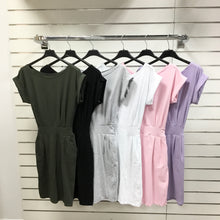 Kép betöltése a galériamegjelenítőbe: 6429 BASIC öves-zsebes pamut ruha