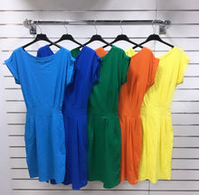 Kép betöltése a galériamegjelenítőbe: 6429 BASIC öves-zsebes pamut ruha