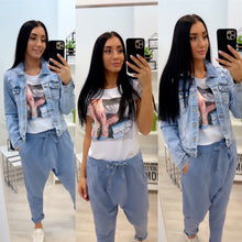 Kép betöltése a galériamegjelenítőbe: 3458 Ülepes pamut nadrág