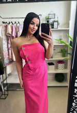 Kép betöltése a galériamegjelenítőbe: 58065 RÓMA arany gombos ruha
