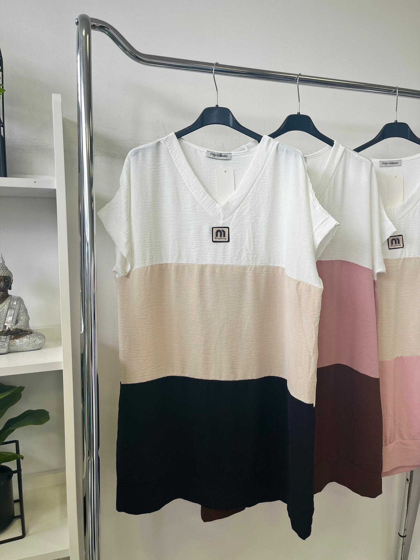 25196 TRICOLOR oversize ruha/tunika