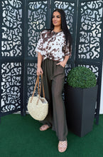 Kép betöltése a galériamegjelenítőbe: 4530 ANGELINA barna foltmintás vászon ing
