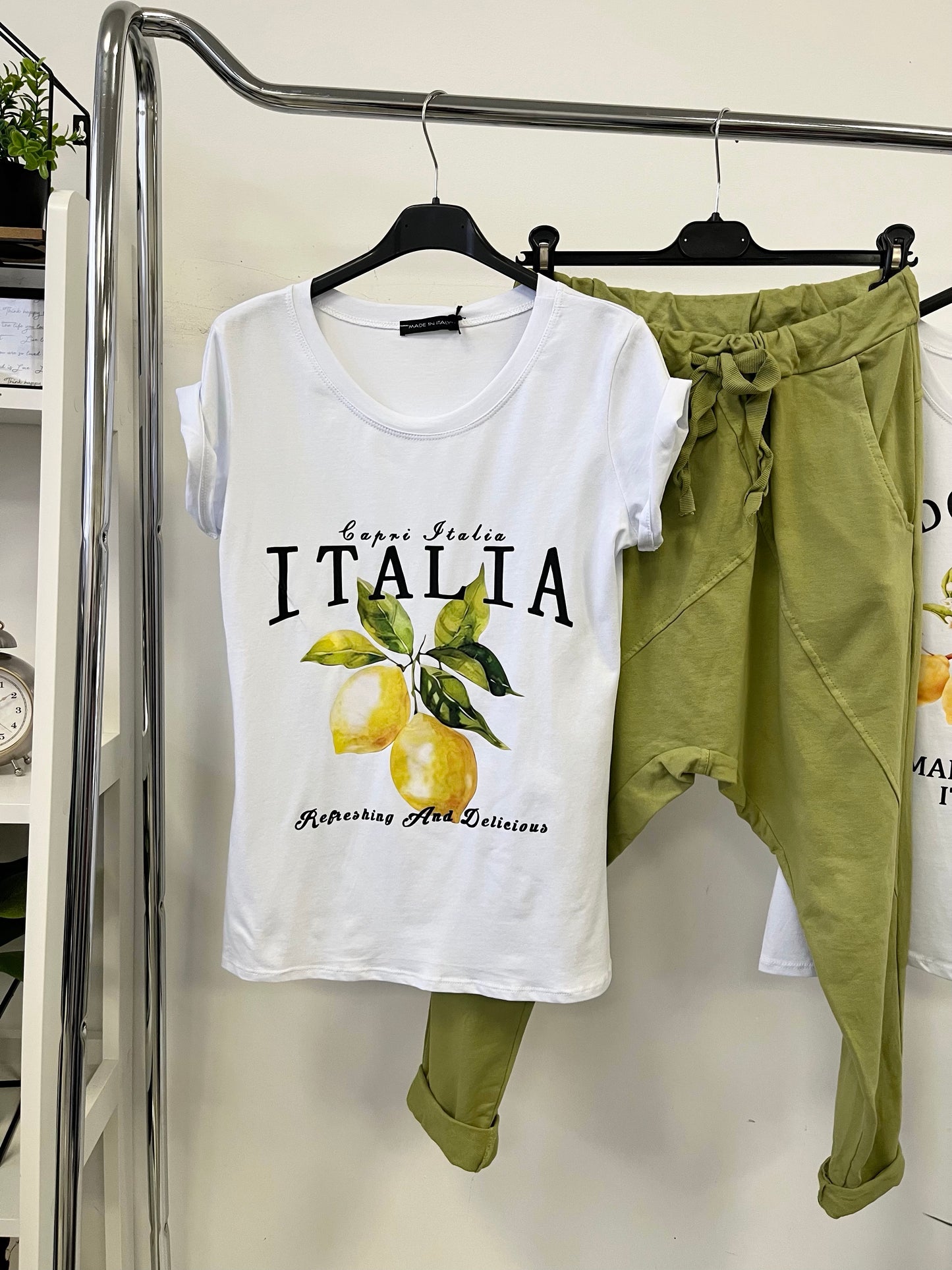 2415 ITALIA citrom pamut póló