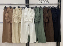 Kép betöltése a galériamegjelenítőbe: 27098 CARA nyakba kötős vászon szett
