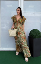 Kép betöltése a galériamegjelenítőbe: TD11 INDA mintás selyem ruha
