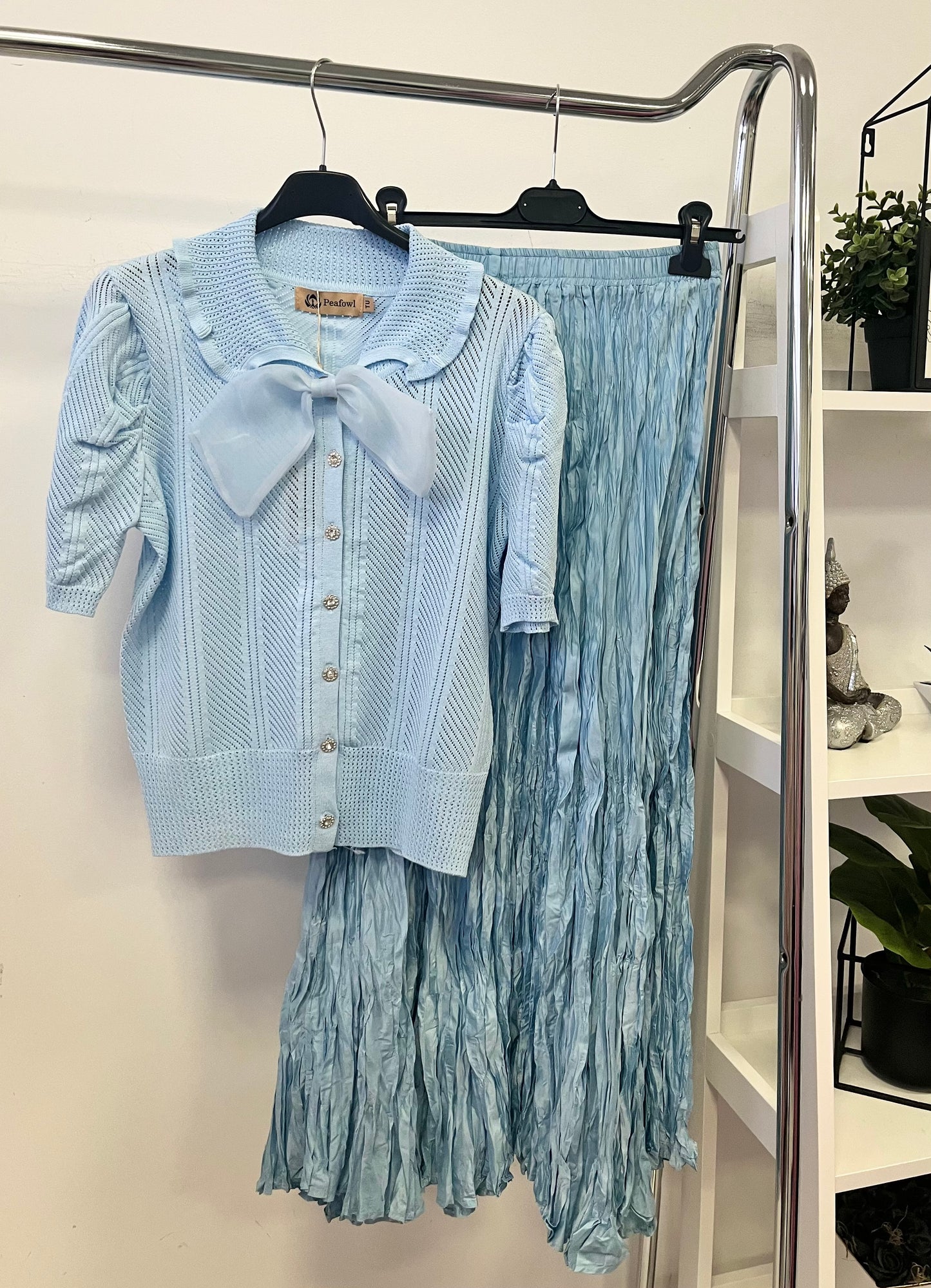 53718 PENNY felső organza masni brossal