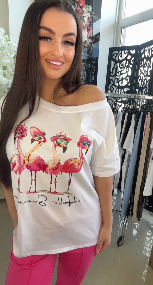 917 FLAMINGÓ L/XL méretű póló