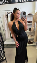 Kép betöltése a galériamegjelenítőbe: 26083 LINETTA alkalmi ruha alkalmi fém nyaklánccal
