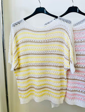 Kép betöltése a galériamegjelenítőbe: 2443 MERCY horgolt csíkos felső
