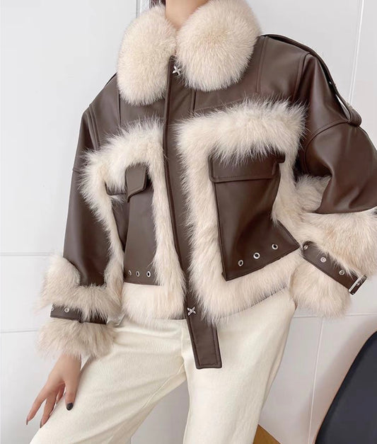 8531 MODA oversize műbőr kabát