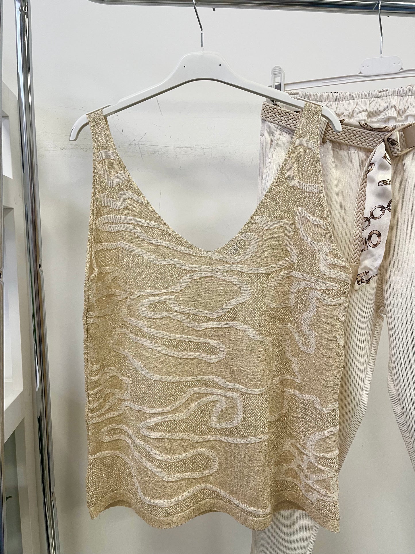 250 LUREX mintás felső