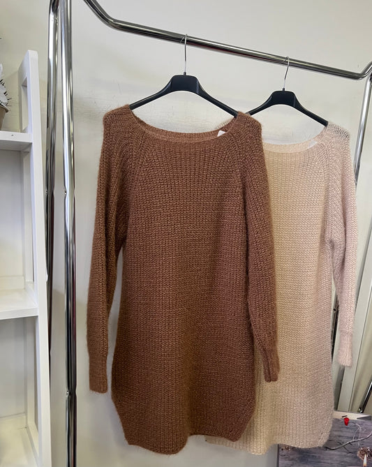 2188 MODA csónak nyakú pulóver/ tunika