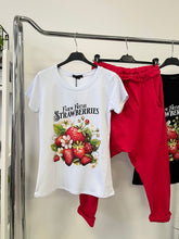 Kép betöltése a galériamegjelenítőbe: 2415 STRAWBERRIES eper pamut póló
