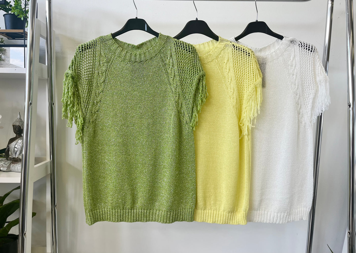 4162 LUREX rojtos ujjú felső
