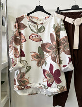 Kép betöltése a galériamegjelenítőbe: 15424 NETTY viràgos oversize felső/pulóver
