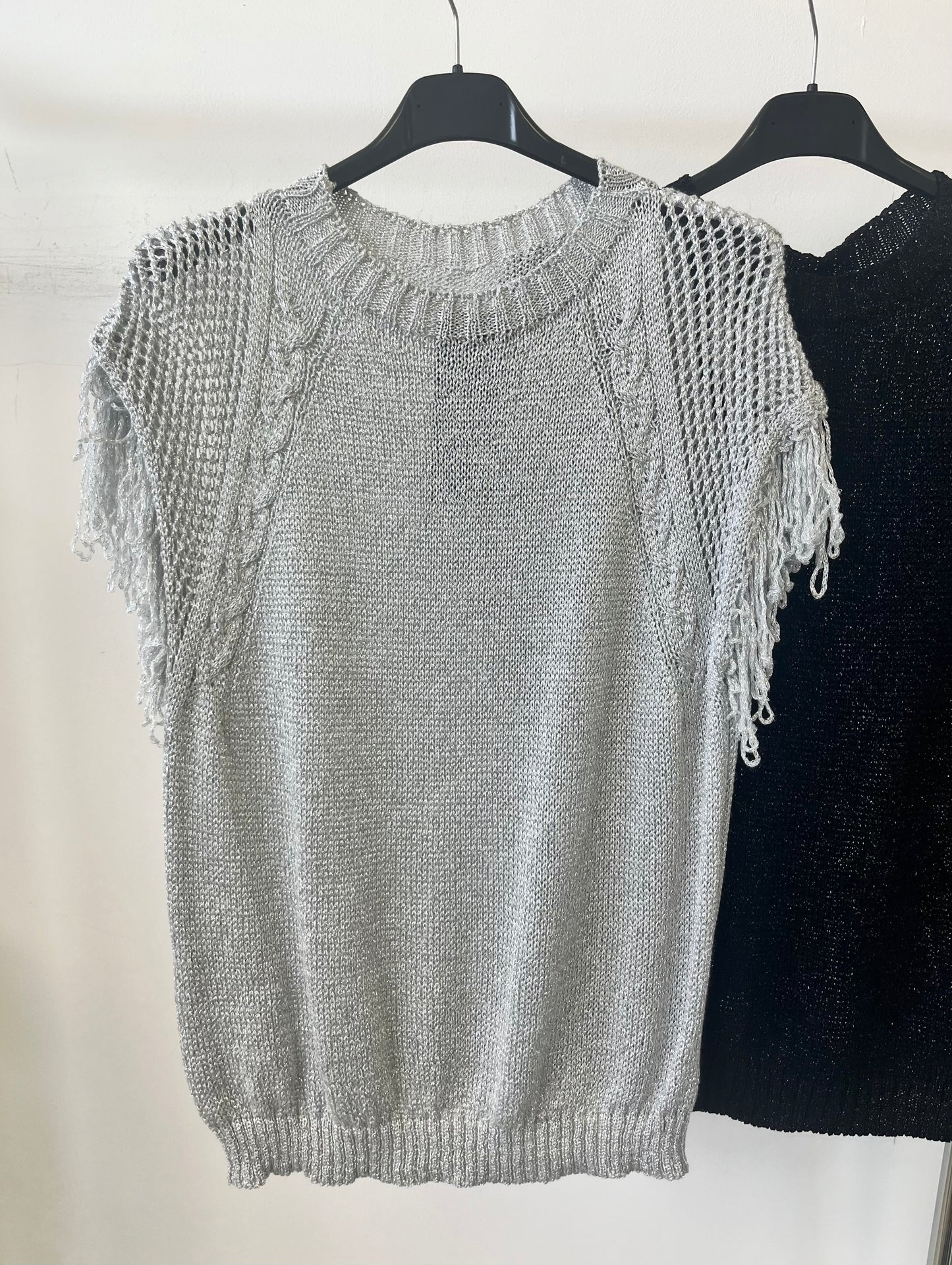 4162 LUREX rojtos ujjú felső
