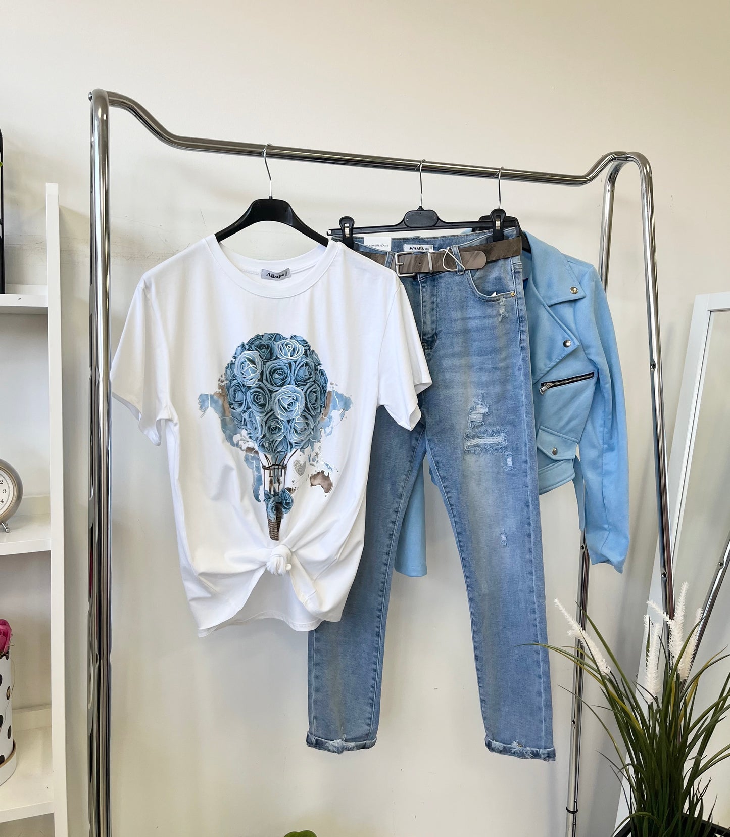 2786 LIGHT Mom fit farmernadrág