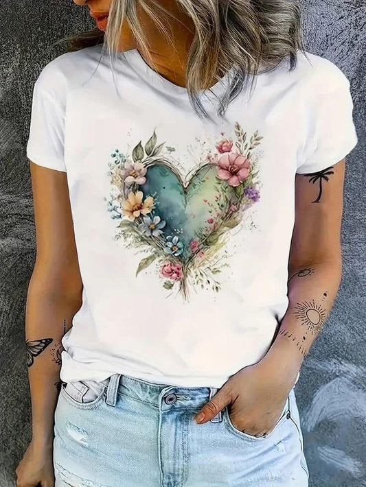 2415 GREEN HEART pamut póló