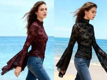 Kép betöltése a galériamegjelenítőbe: 2086 POLLY harang ujjú csipke felső
