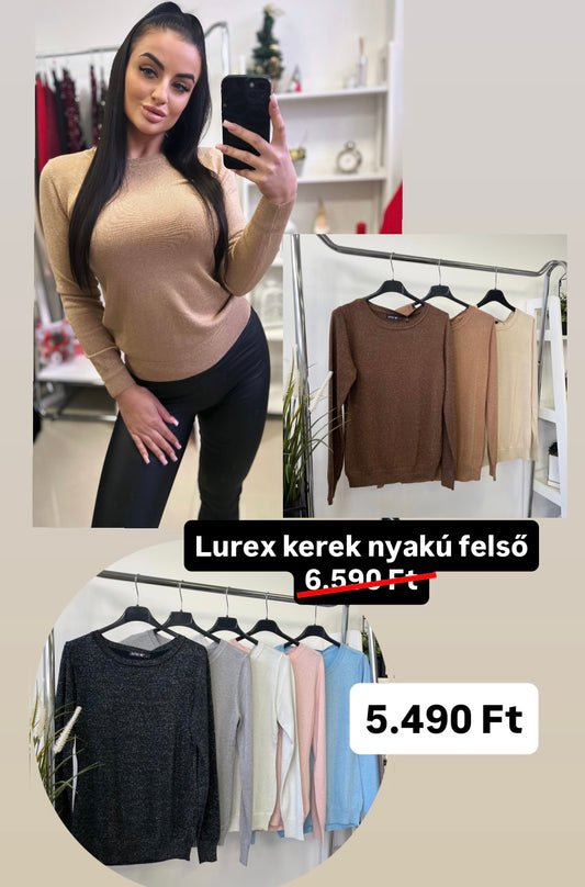 3003 LUREX basic kerek nyakú felső