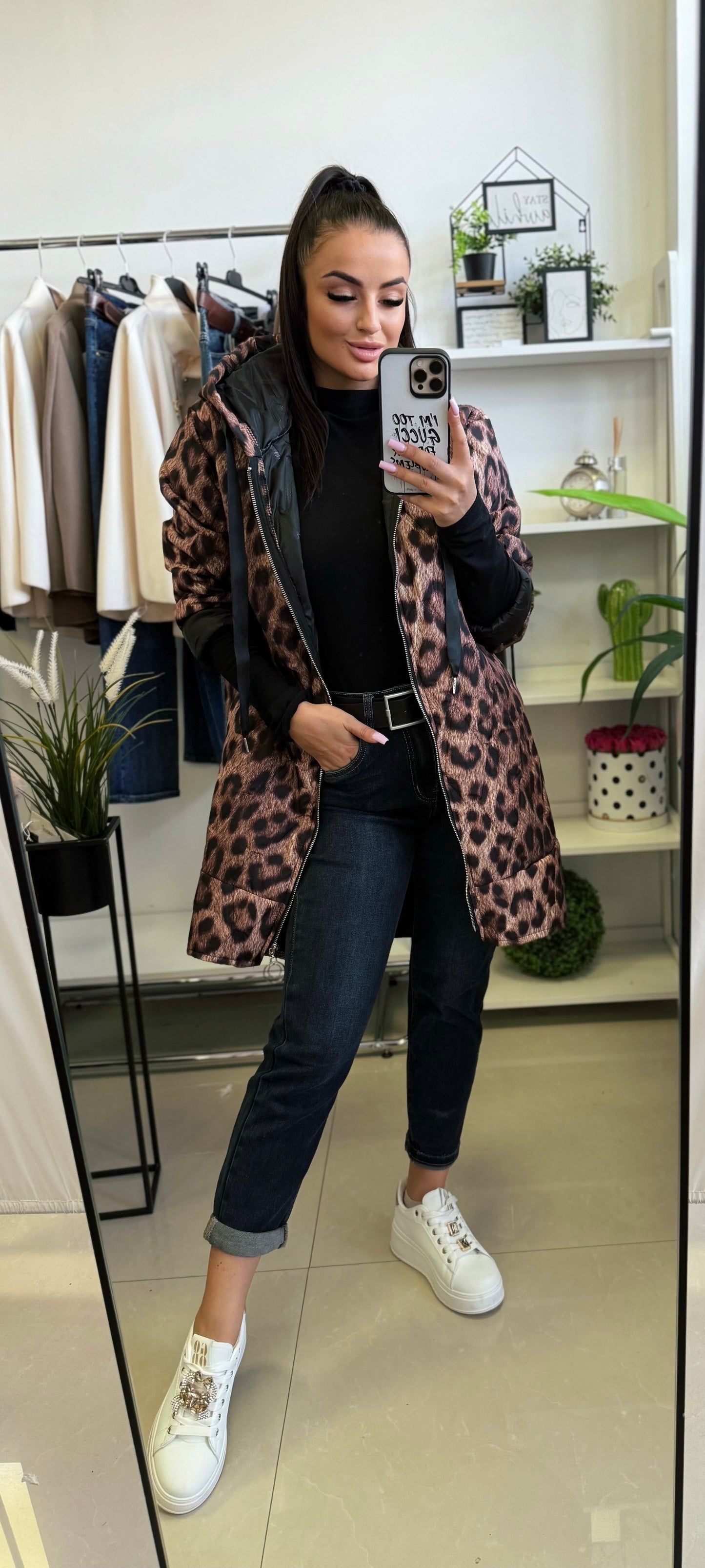 05601 LEOPARD oversize steppelt kabàt