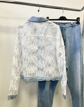 Kép betöltése a galériamegjelenítőbe: 1955 POLLI flitteres ingkabát farmer betéttel
