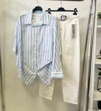 Kép betöltése a galériamegjelenítőbe: 4865 DOTTI csíkos vászon ing
