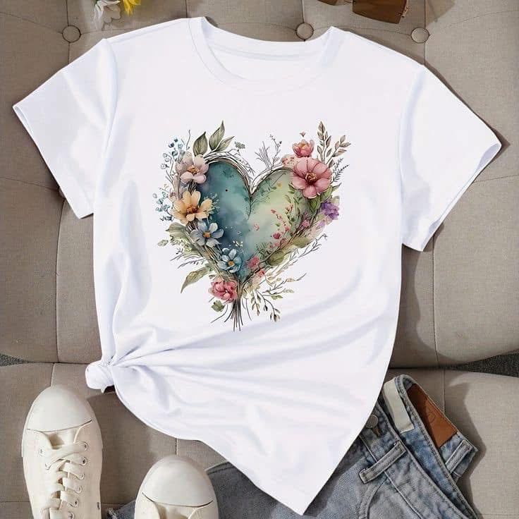 2415 GREEN HEART pamut póló