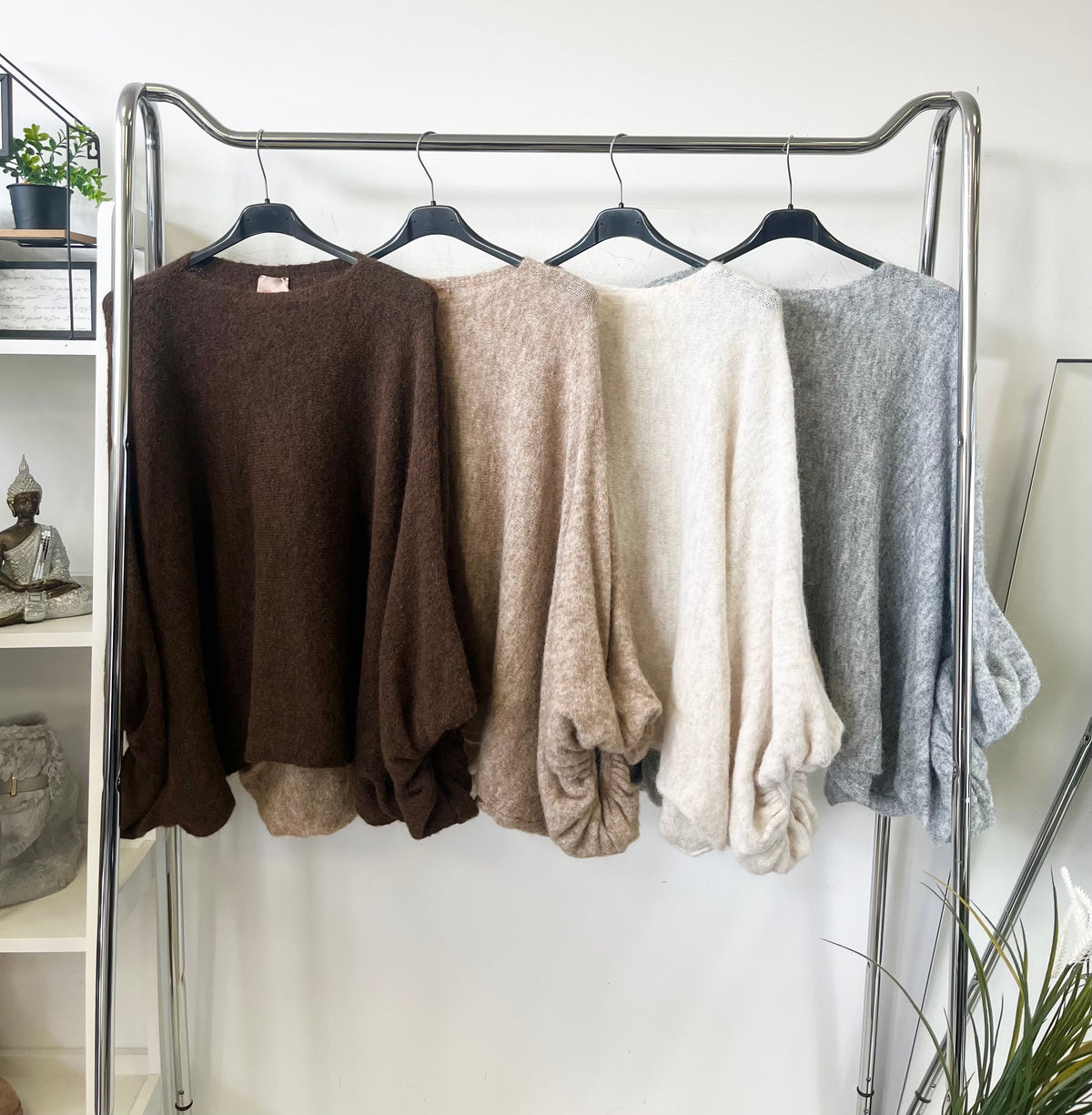 132 ODETT oversized kötött hagyma pulóver