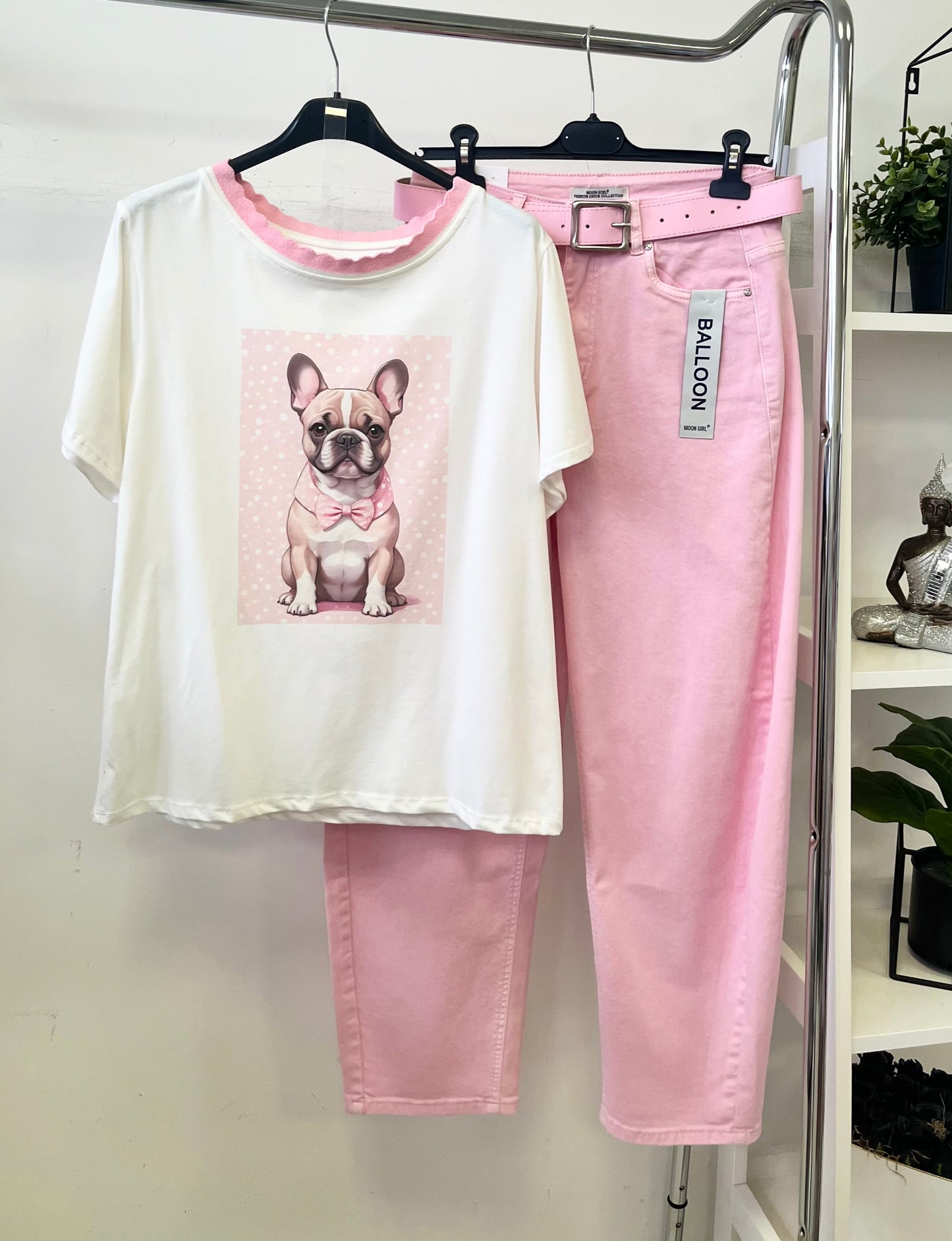 8115 PINKY bulldog póló