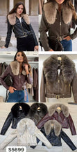 Kép betöltése a galériamegjelenítőbe: 5699 DORINA műszőrmés műbőr kabát
