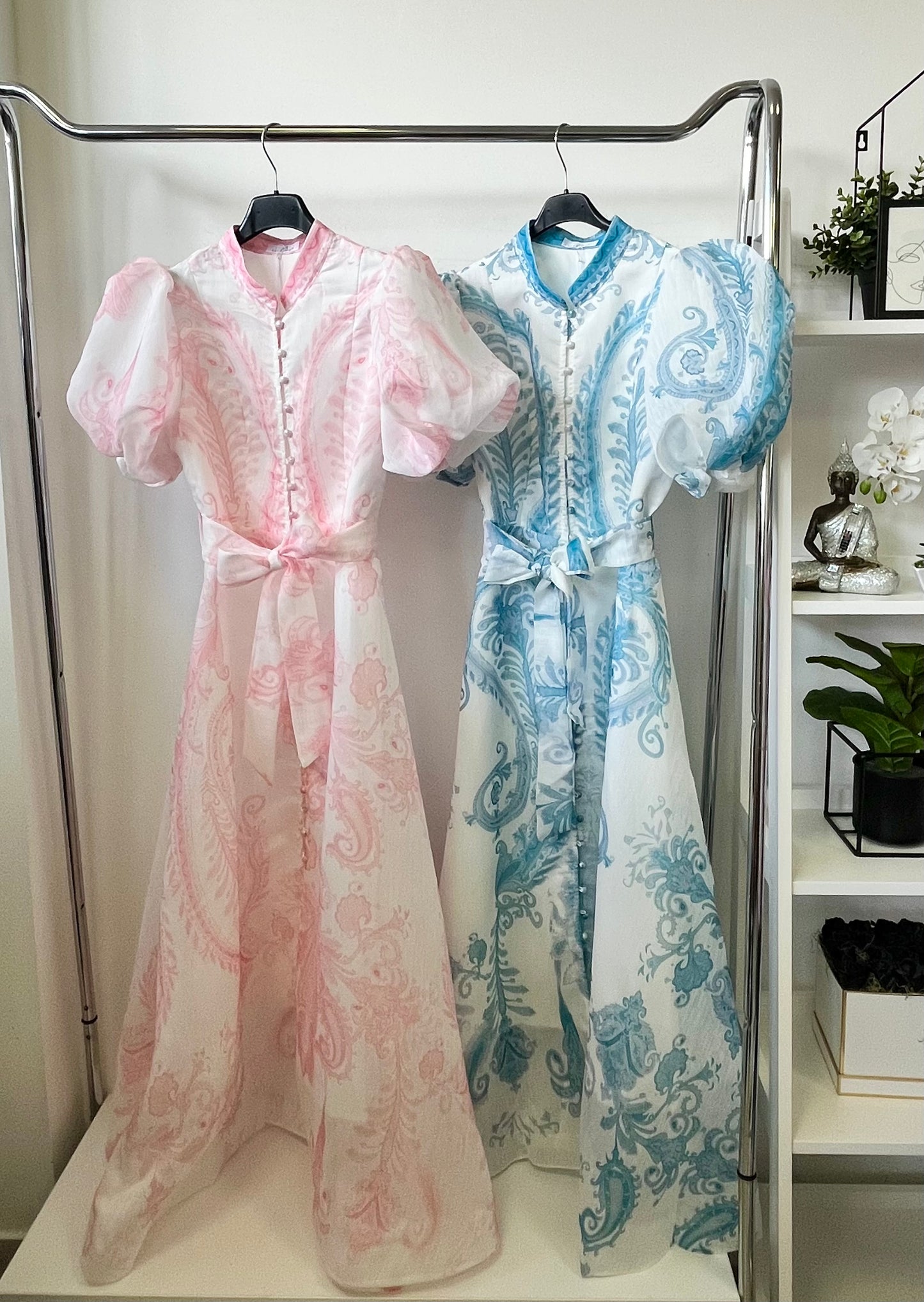 85139 SISSY mintás puffos ujjú ruha
