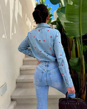 Kép betöltése a galériamegjelenítőbe: 98076 PIROS szíves farmering
