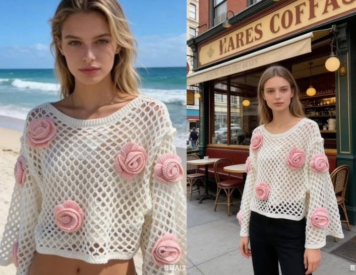 24082 AZARA horgolt felső