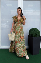 Kép betöltése a galériamegjelenítőbe: TD11 INDA mintás selyem ruha
