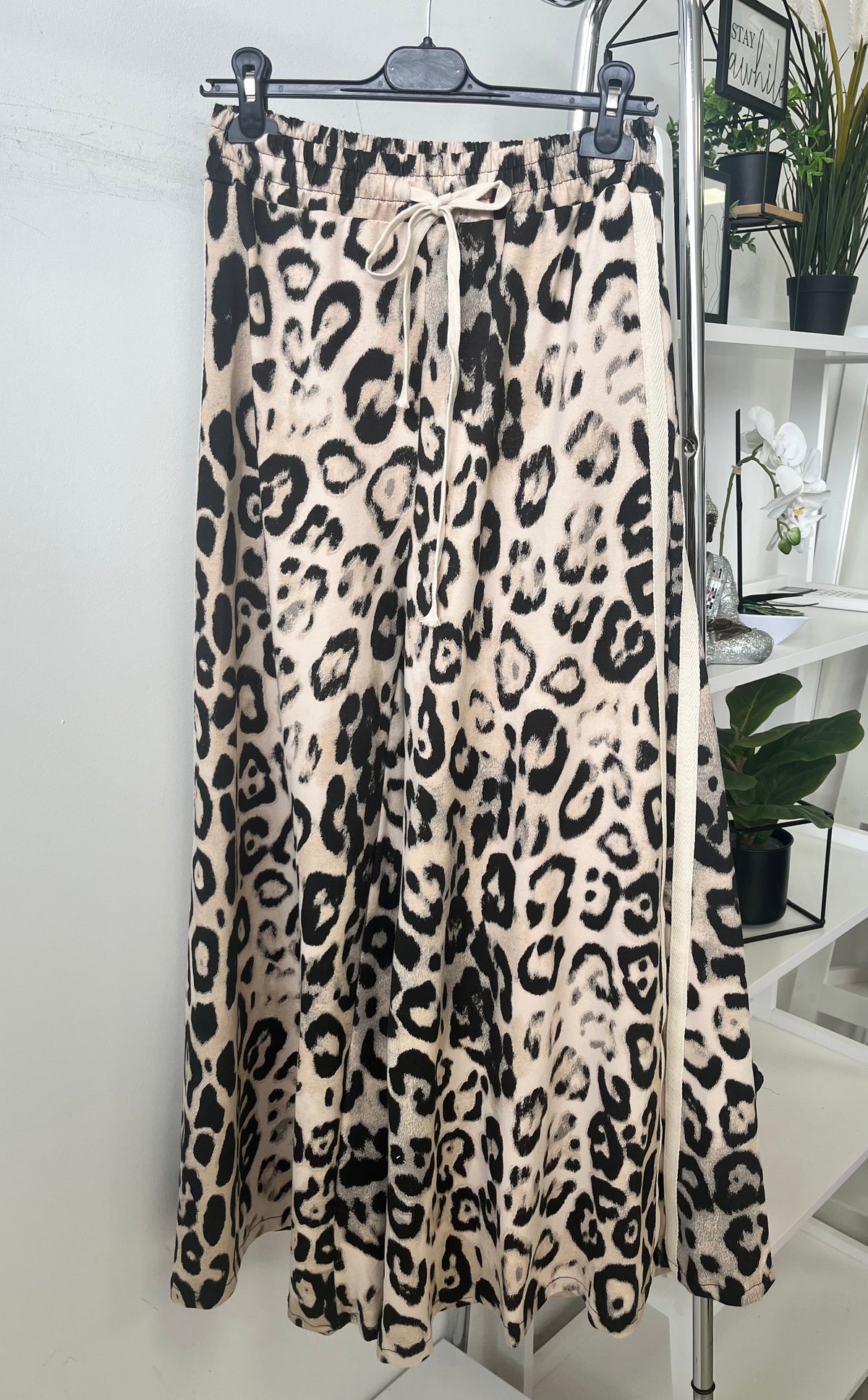 7809 LEOPARD trapéz szárú pamut nadrág