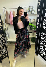 Kép betöltése a galériamegjelenítőbe: 8746 KORINA Virágos fodros tüllszoknya
