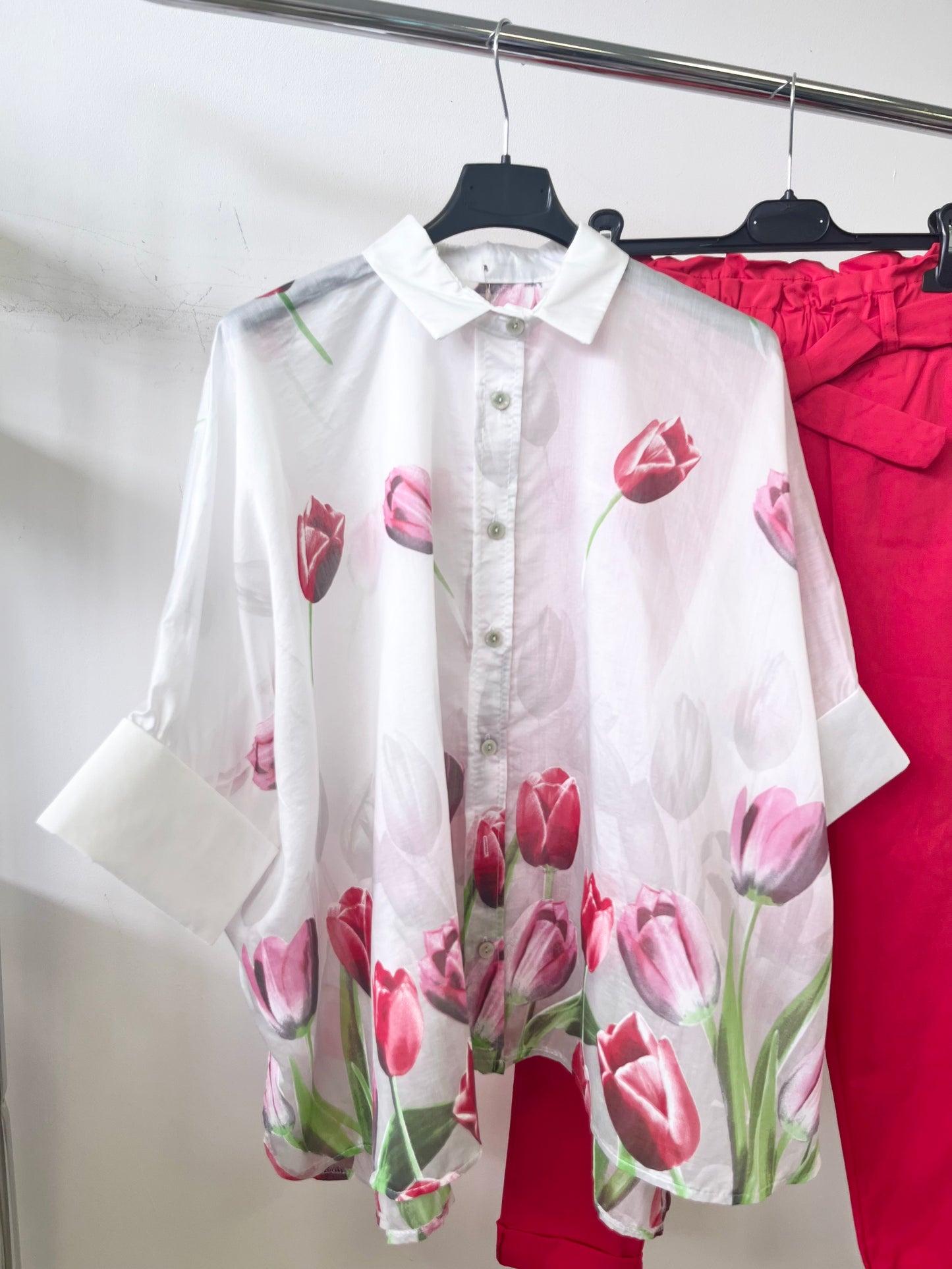 16767 TULIP műselyem oversize ing